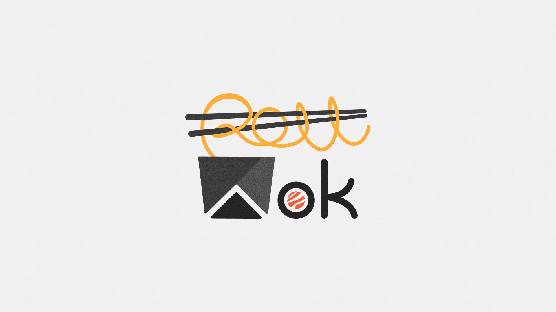 Разработка логотипа суши-бара «Roll Wok Club» в Лесном